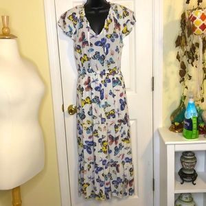 Old Navy Butterfly print full length boho dress
